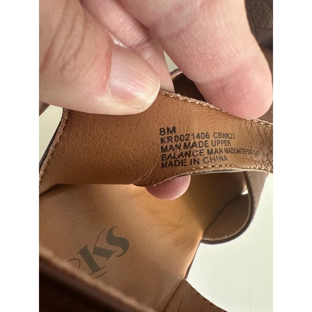 Korks Ease Platform Sandal Womens 8 Babette Leather Brown Closed Toe Clog
